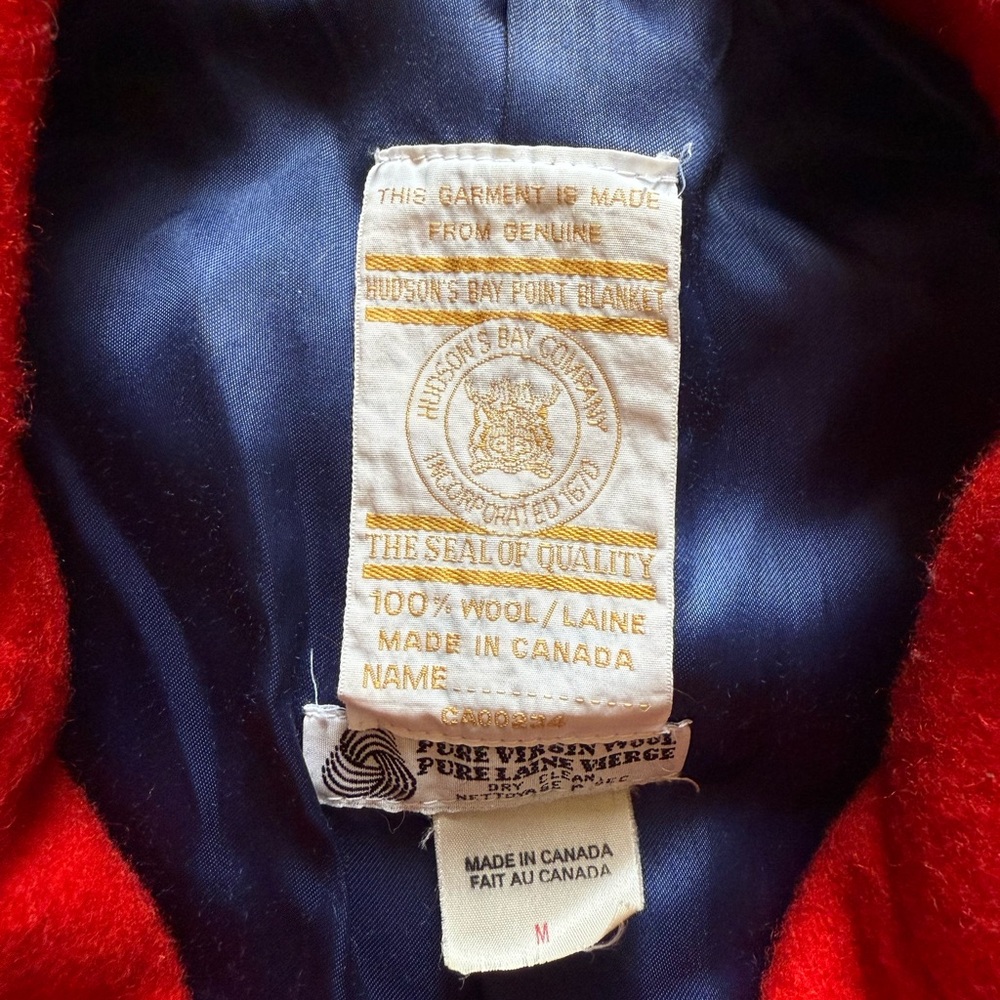Vintage Hudson’s Bay Company Blanket Coat | 100% Wool | Made in Canada | Size M - Picture 2 of 7